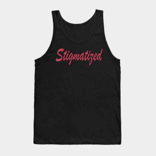 Stigmatized! Typography Retro Red Tank Top